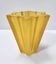 Art Deco Star Shaped Yellow Glass Vase Attributed to Pierre D'Avesn for Dau