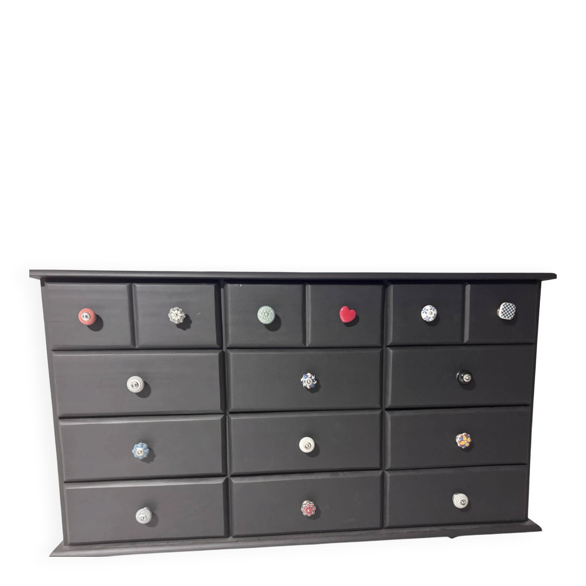 Buffet / commode completely revamped – unique piece – numerous drawers