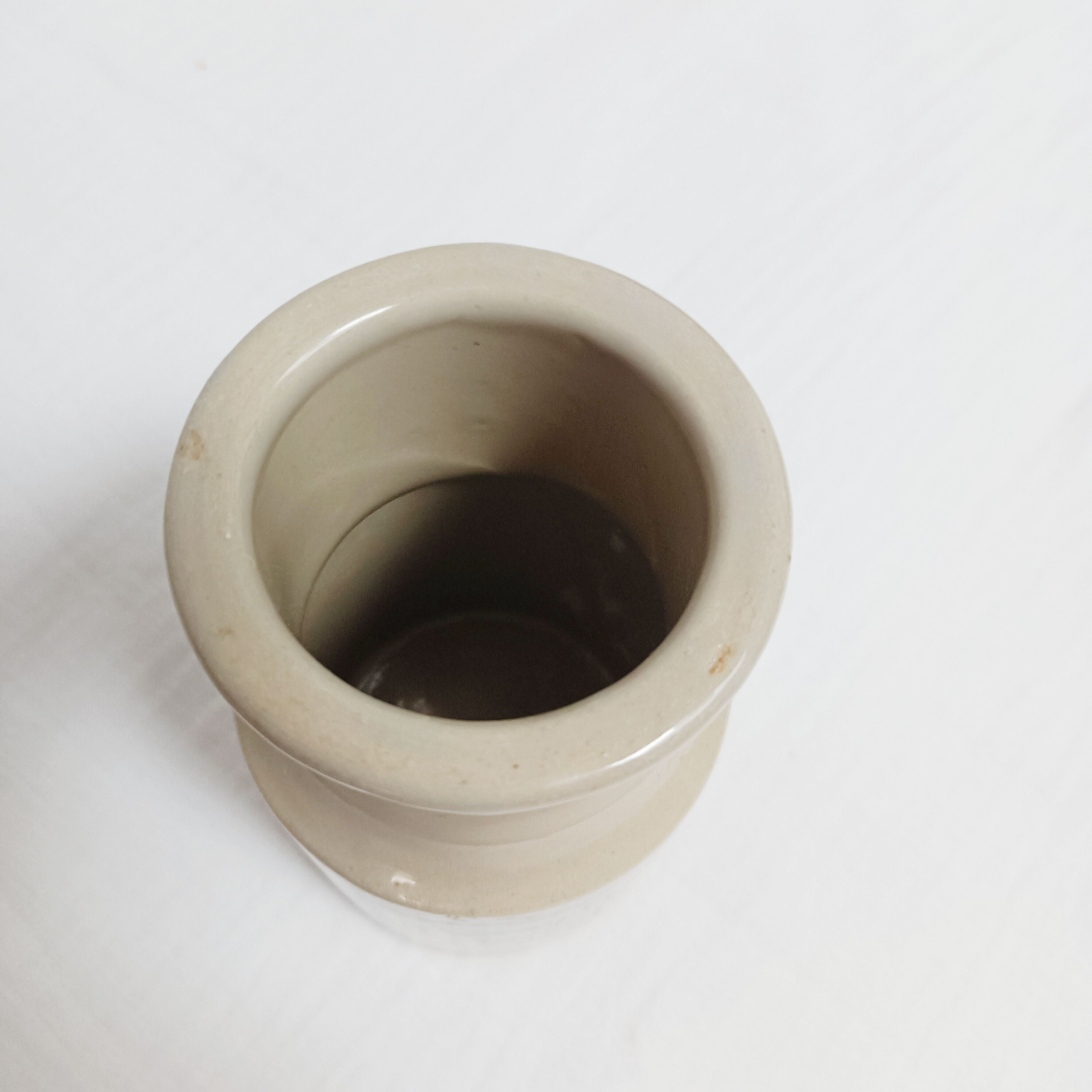 Grey Poupon stoneware mustard pot