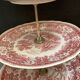 Display or cake holder in old Earthenware Villeroy and Boch, model Burgenland pink