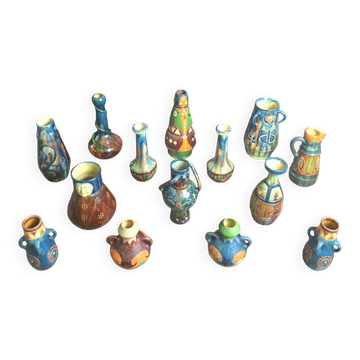 Vases, Flemish pottery from Thulin, Art Nouveau, Art Deco