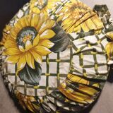Vase and ceramic cup in fabrics