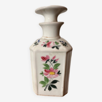 Porcelain toilet bottle with floral decoration circa 1900