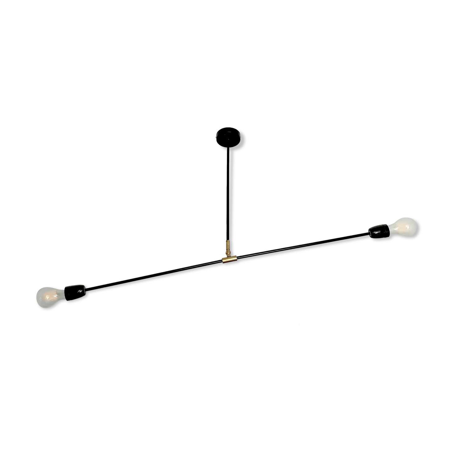 Porcelain lamp and articulable metal
