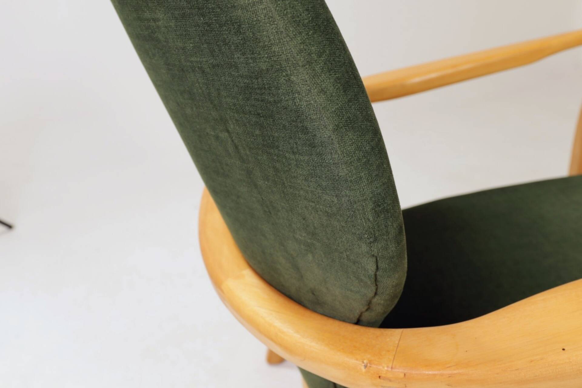 Pair of longue chairs royal green velvet by Ikea