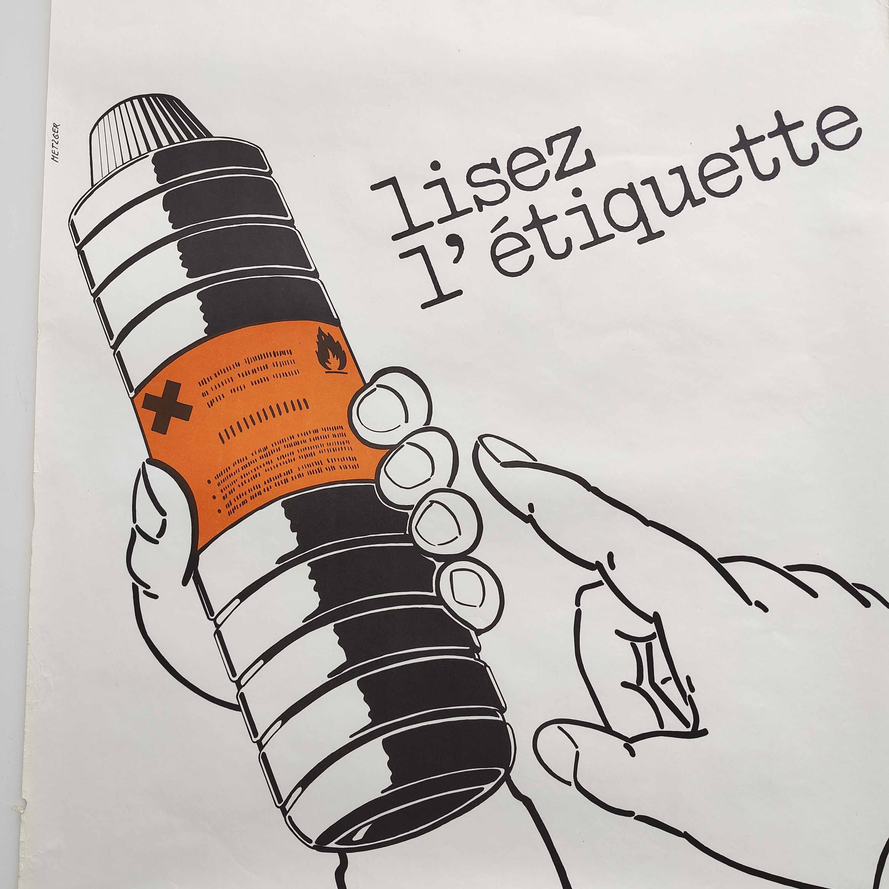 Vintage poster INRS graphics Metzger