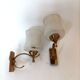 Pair of wall lamps in gilded brass 1960