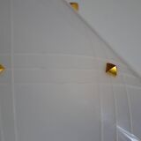 50s Arlus wall light in Perspex and brass