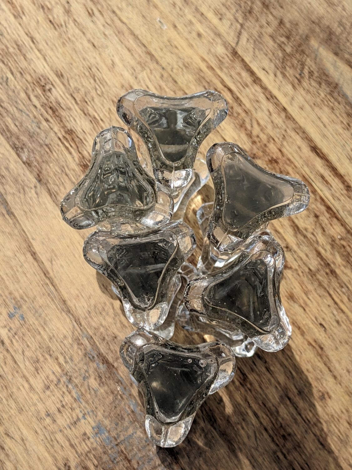 Set of 6 crystal knife holder