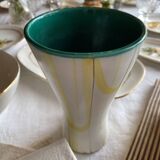 Roger Capron Vallauris vase in ceramic, graphic decoration.