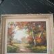 Oil on canvas "Autumn" by Jean Maréchal – Handmade wooden frame