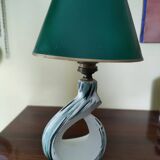Vintage green ceramic lamp