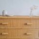 Commode en rotin années 70 vintage
