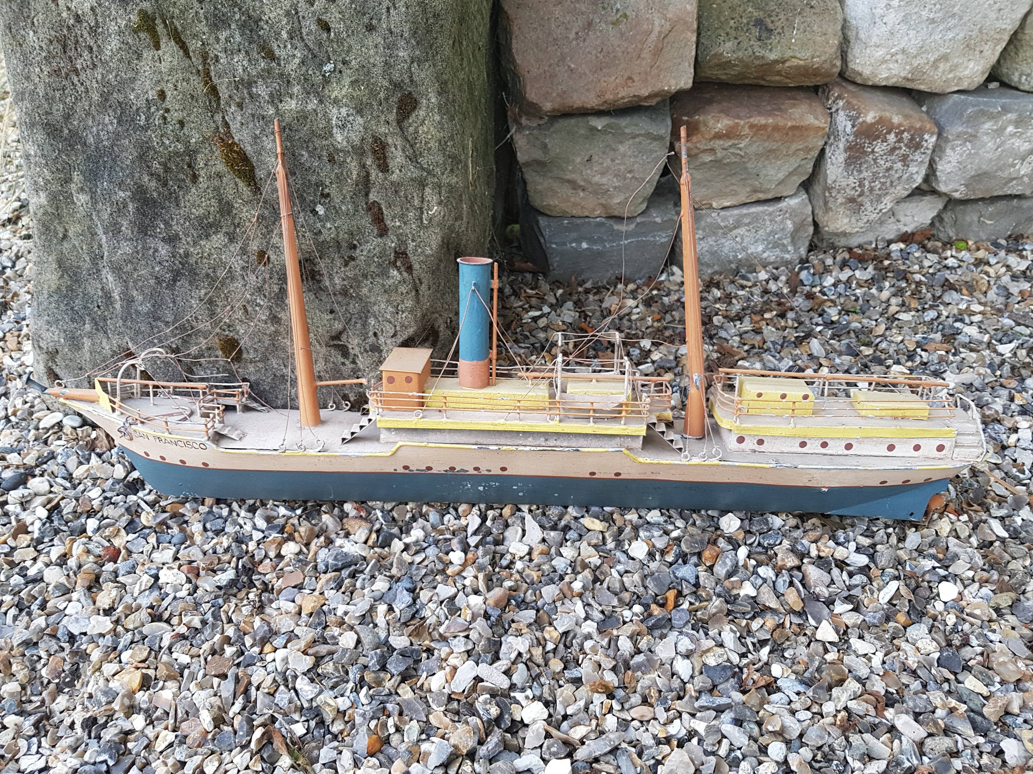 Metal boat model
