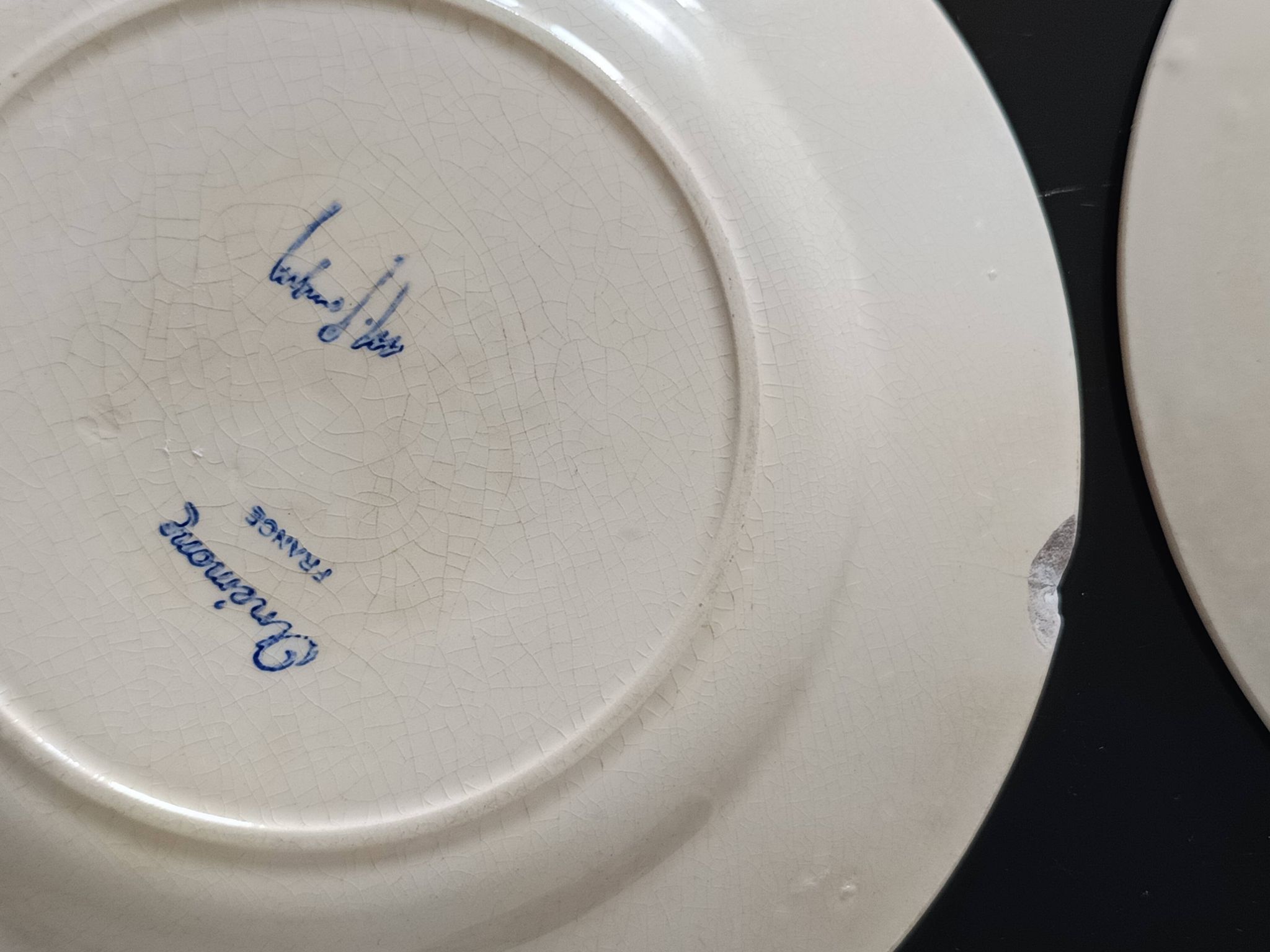 lot de 5 assiettes 1930 signées Marcel Goupy