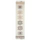 1970s Vintage Turkish Hand-Knotted Wool Cotton Beige Runner Rug 87x366
