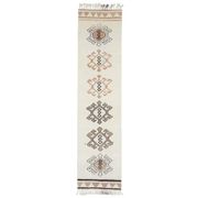 1970s Vintage Turkish Hand-Knotted Wool Cotton Beige Runner Rug 87x366