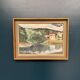 Swedish Oil on Canvas – “Lake with Houses” by G. Arner – Signed