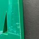 Old letter in metal and plexiglass, industrial decoration