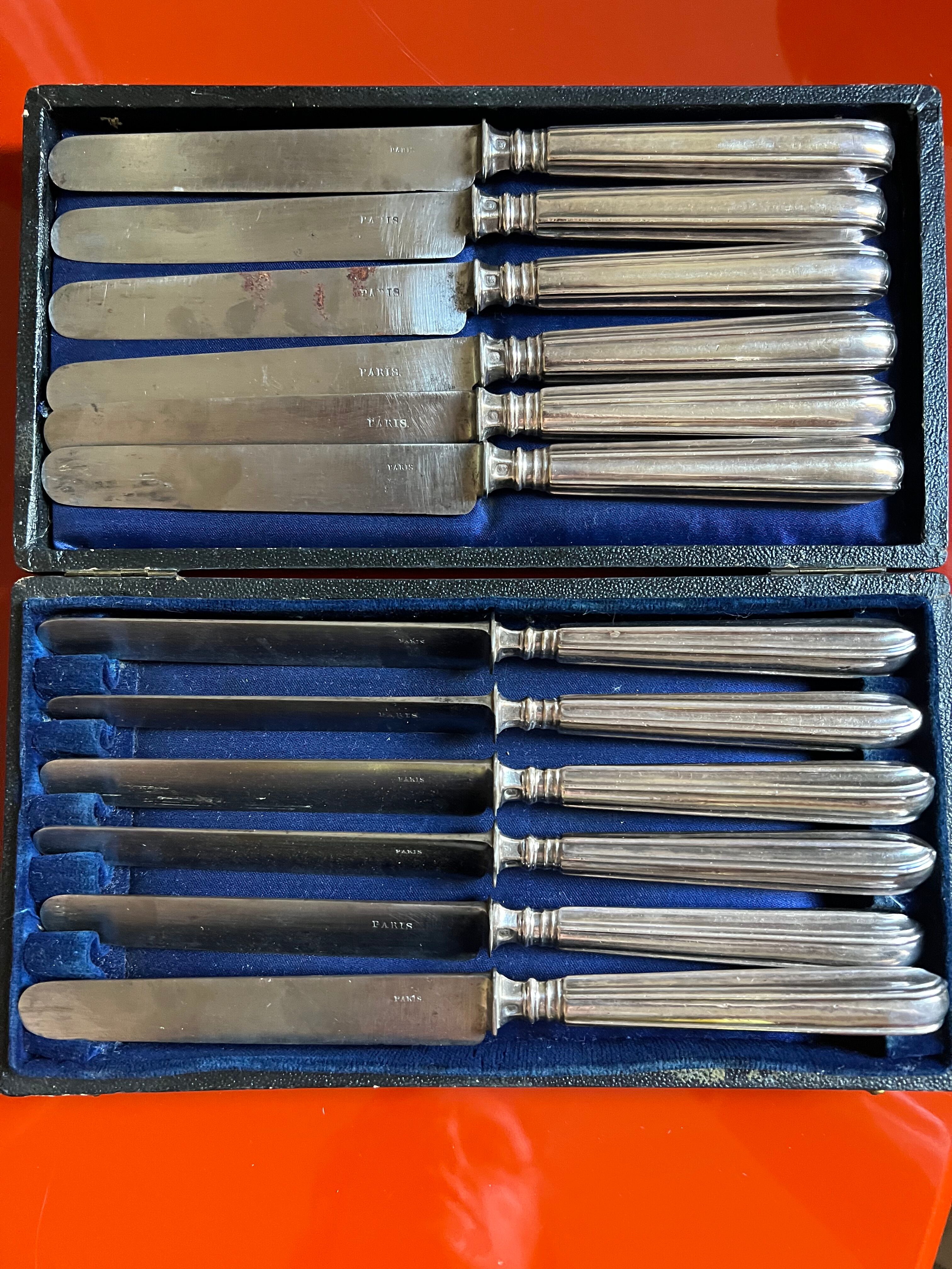 12 dessert knives from the Napoleon III era