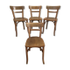 Serie de 4 chaises anciennes bistrot Baumann années 60