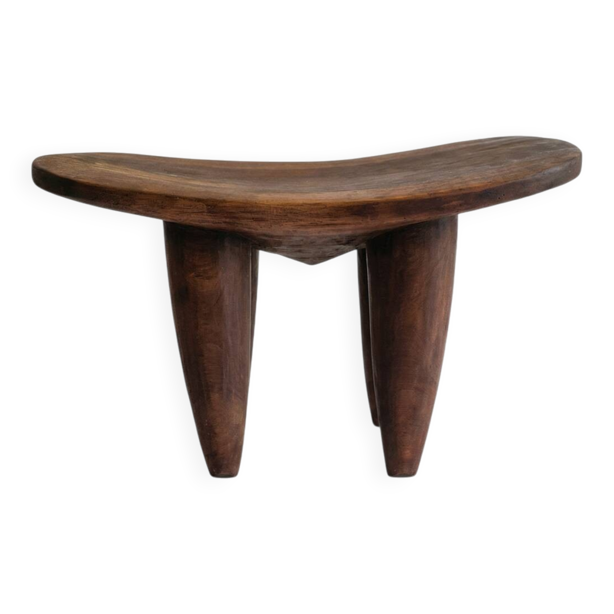Grand senoufo stool — royal l26 in solid wood n1 - scu piece