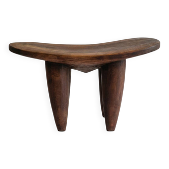 Grand senoufo stool — royal l26 in solid wood n1 - scu piece