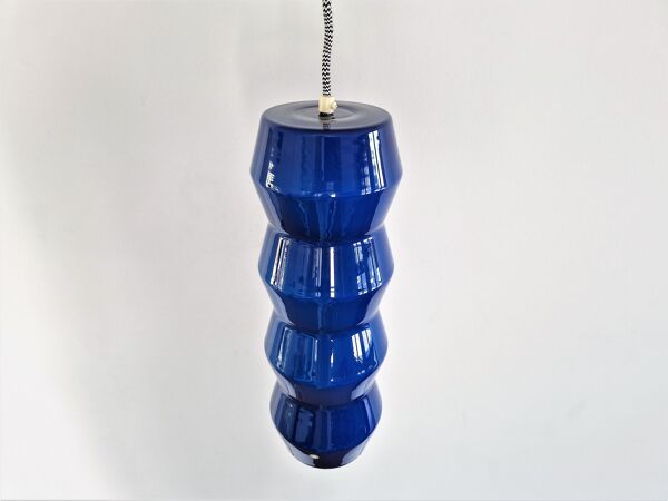 Suspension en verre de Murano de couleur bleue, Suède 1960's