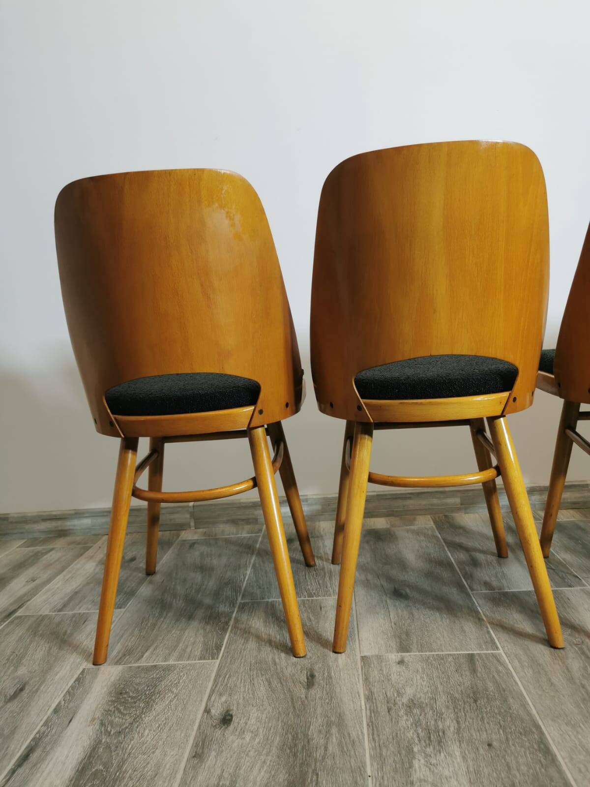 Dining chairs by radomir hoffman for ton, 1950s, set of 4