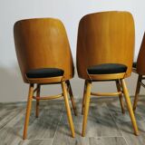 Dining chairs by radomir hoffman for ton, 1950s, set of 4