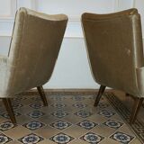 Pairs of armcchairs Danish 50/60s Arno Votteler knoll