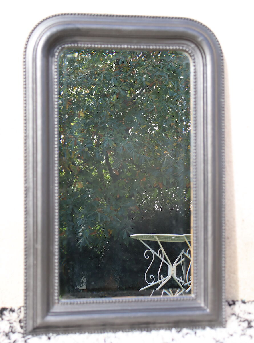 Louis-Philippe style beveled black mirror