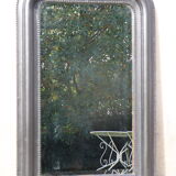 Louis-Philippe style beveled black mirror