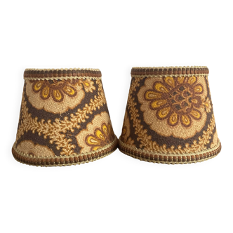 Vintage clip-on lampshades for bedside lamps