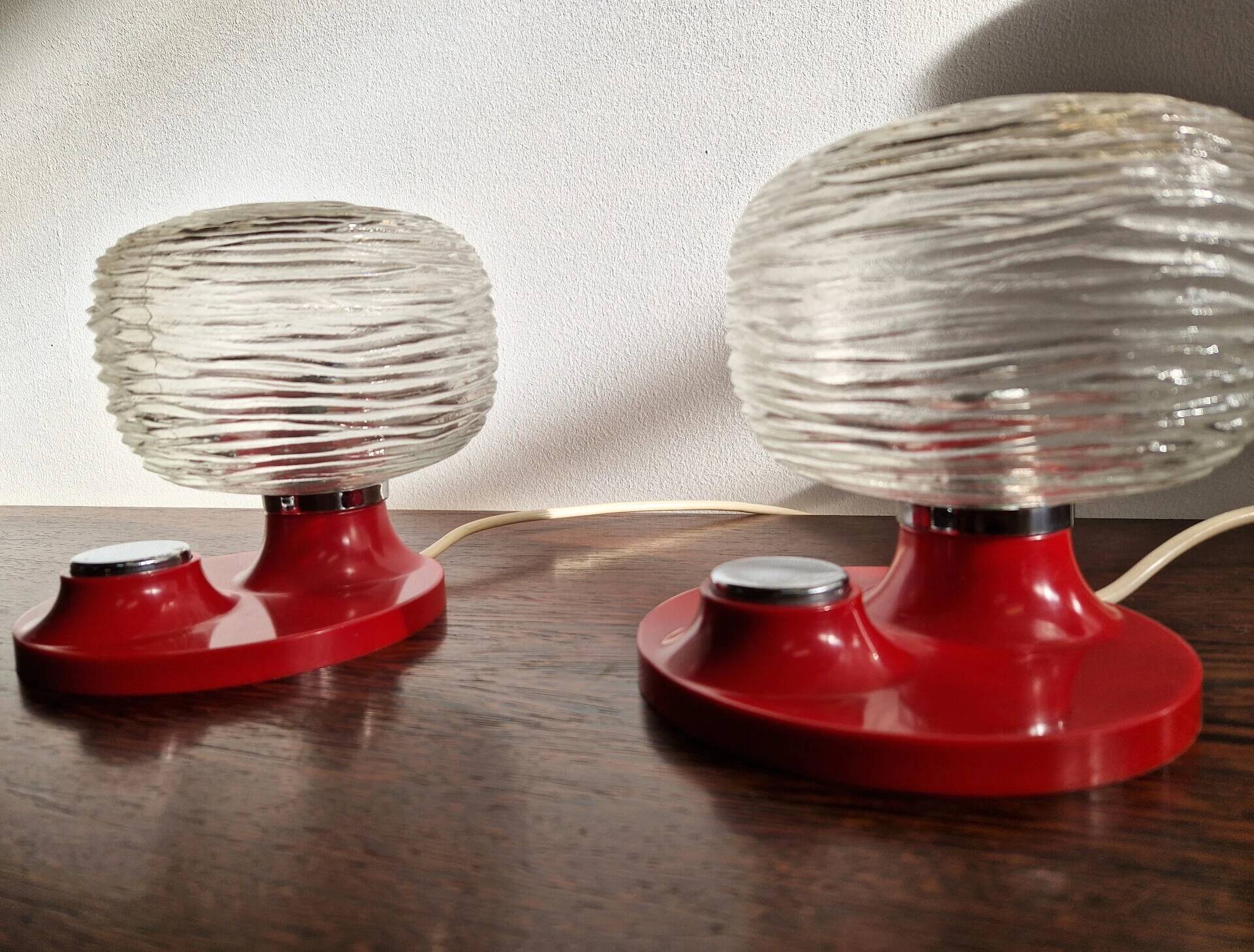 Pair of Hillebrand Space Age bedside lights, 1970s