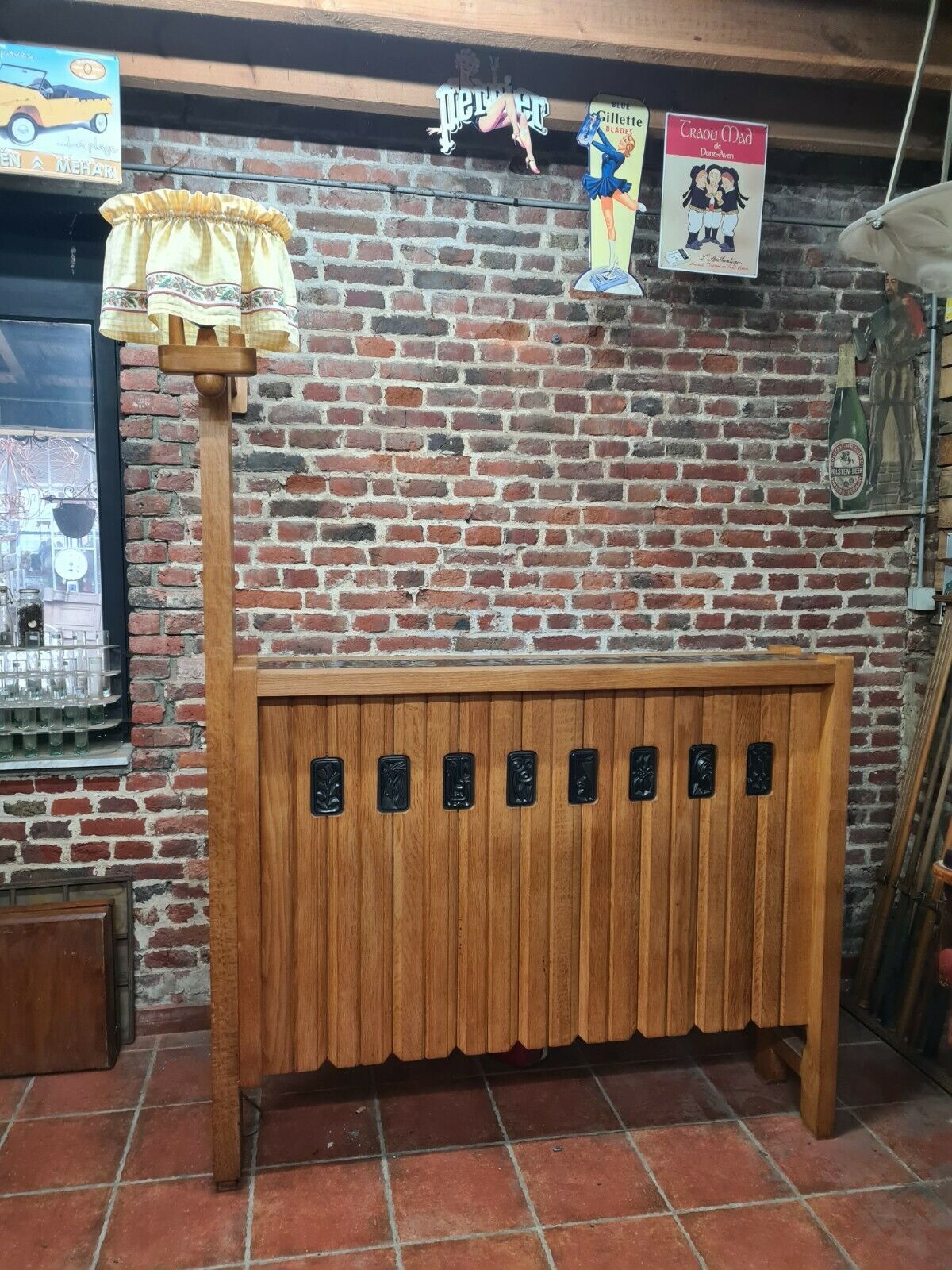 Vintage oak bar Guillerme et Chambron