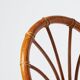 Set of 4 rattan and floral fabric chairs
