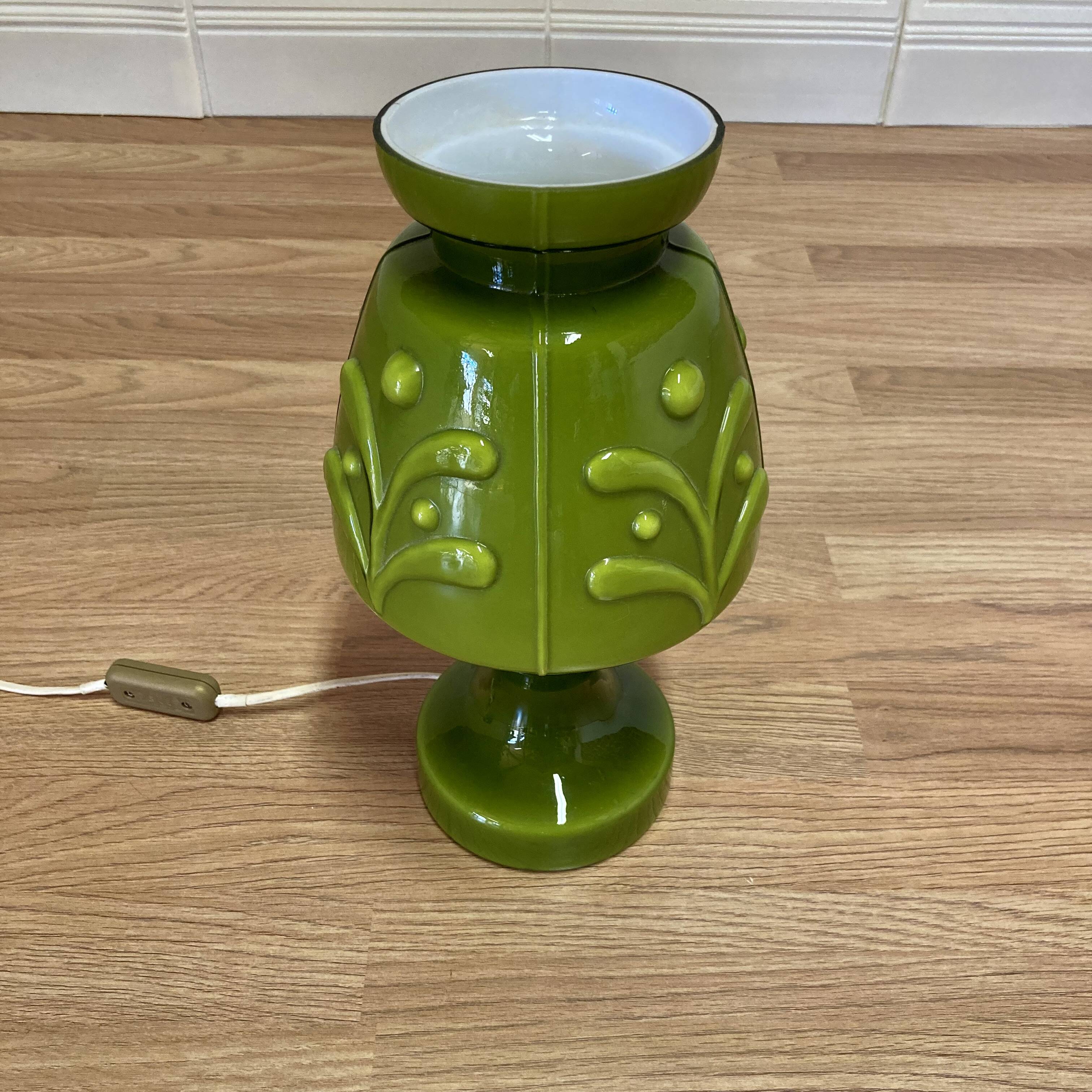 Grande lampe verre Design scandinave 1950.