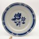 6 flat plates fb badonviller, vintage blue décor