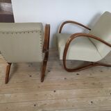 Pair of armchairs of Jindrich Halabala 1940-1950