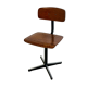 Office children's chair, wooden and metal, 70s