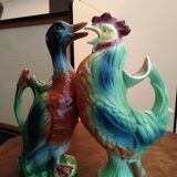 Zoomorphic pitchers Duck and rooster