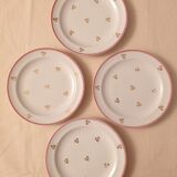 Suite of 4 Limoges dessert plates