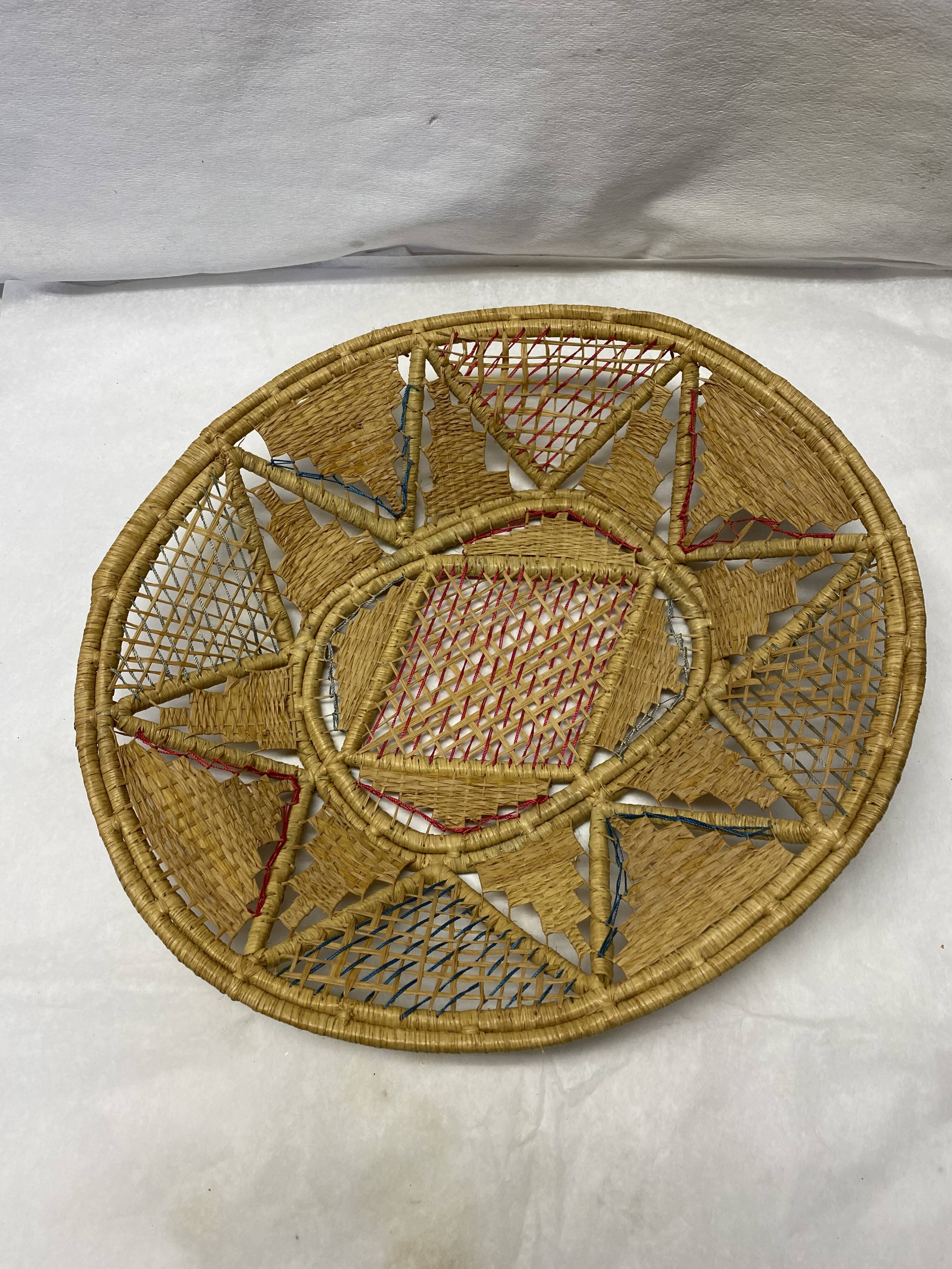 Vintage wicker handmade basket