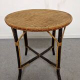 Table in bamboo and rattan Napoleon III