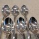 6 silver-plated metal dessert spoons by Christofle Marly, 19.6 cm.