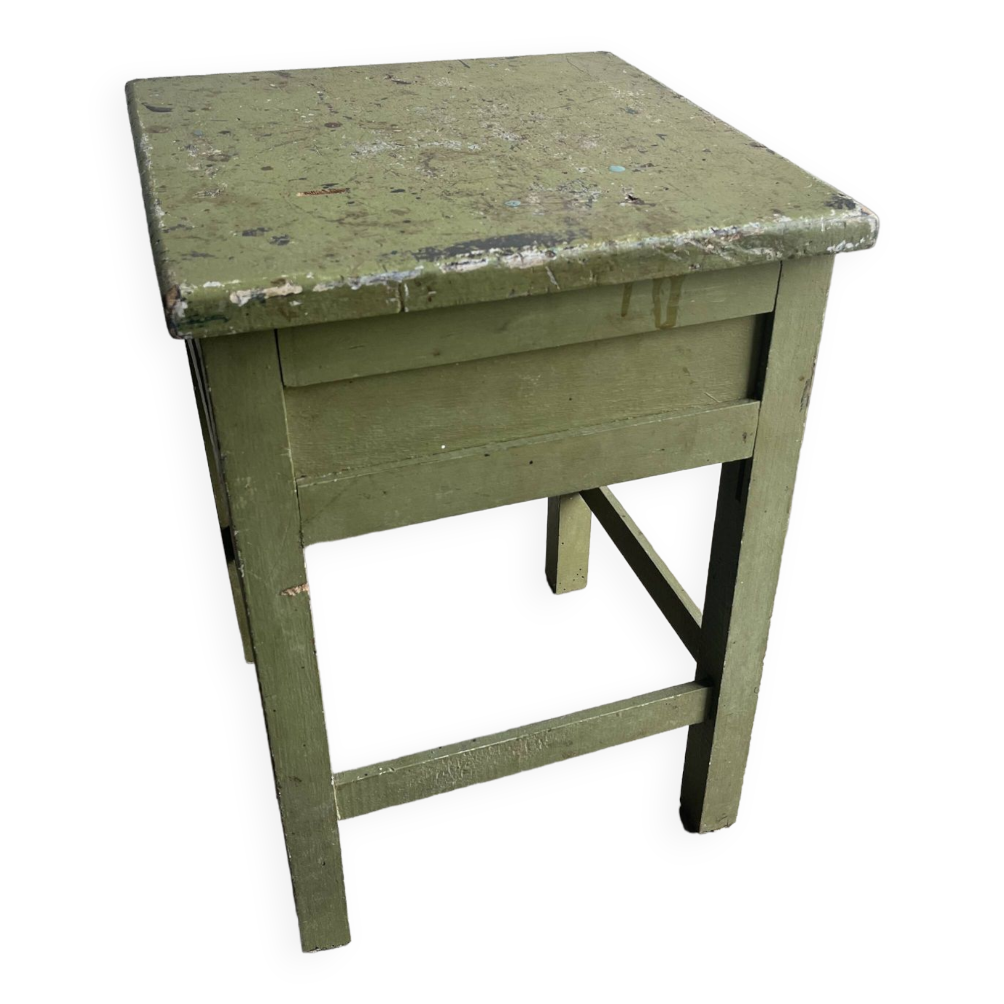 Wooden workshop stool