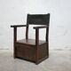 Fauteuil coffre en bois, XIX ème