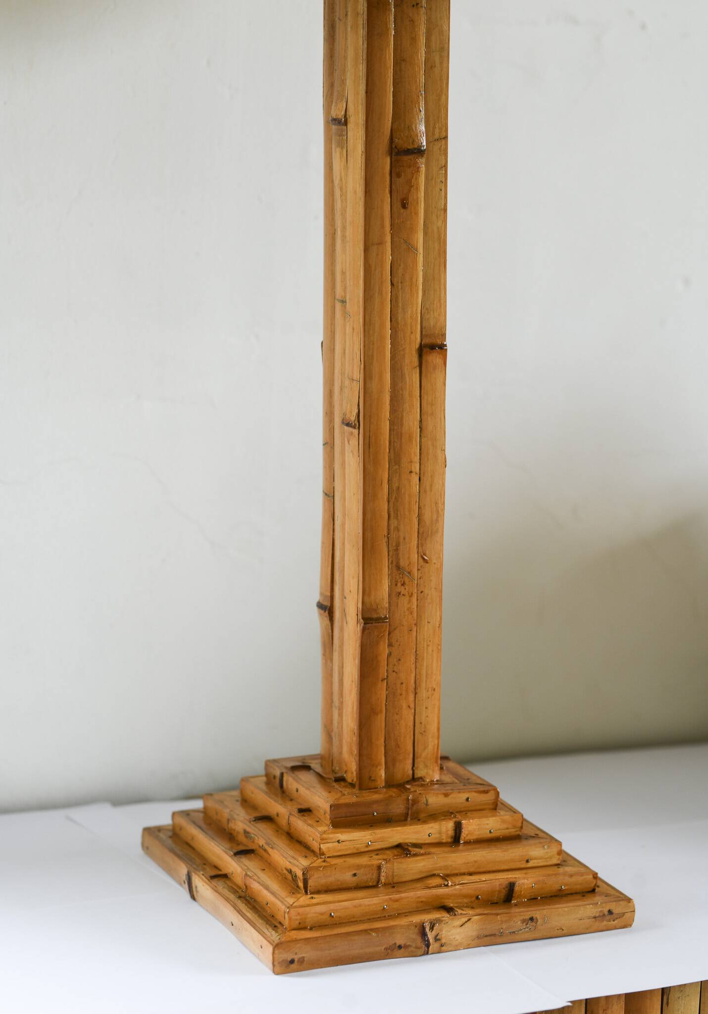 Lampe de table en bambou bio style vintage