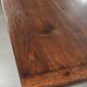 Old square oak dining table from the mid-20th century with 2 drawers